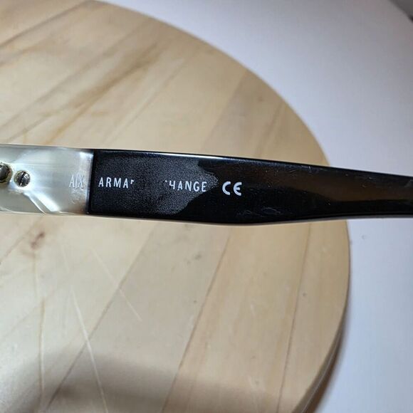 ARMANI EXCHANGE Eyeglasses Black With Mother of Pearl AX221 65Z 135 Frame Only - Picture 9 of 10